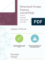 Structural Design Pattern (Adapter) : Prepared By: Husnain Ilyas Butt BITF16M512 Qamer Abbas BITF16M513