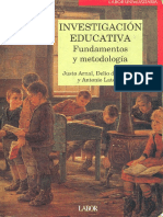 Libro Investigacion Educativa. Fundamentación y Metodología, Justo Arnal y Otros