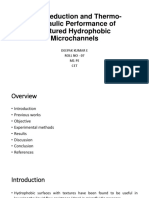 Drag Reduction of Textured Hydrophobic Microchannels