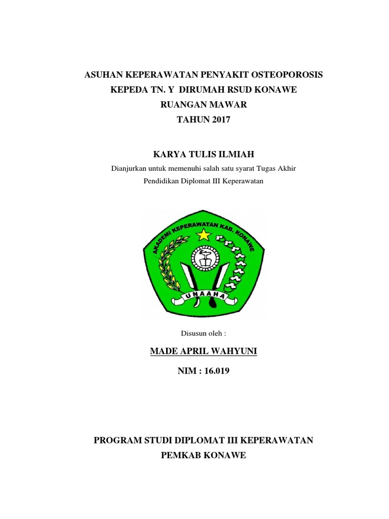 Asuhan Keperawatan Penyakit Osteoporosis Kepeda Tn Y Dirumah Asuhan Keperawatan Penyakit Osteoporosis Kepeda Tn Y Dirumah