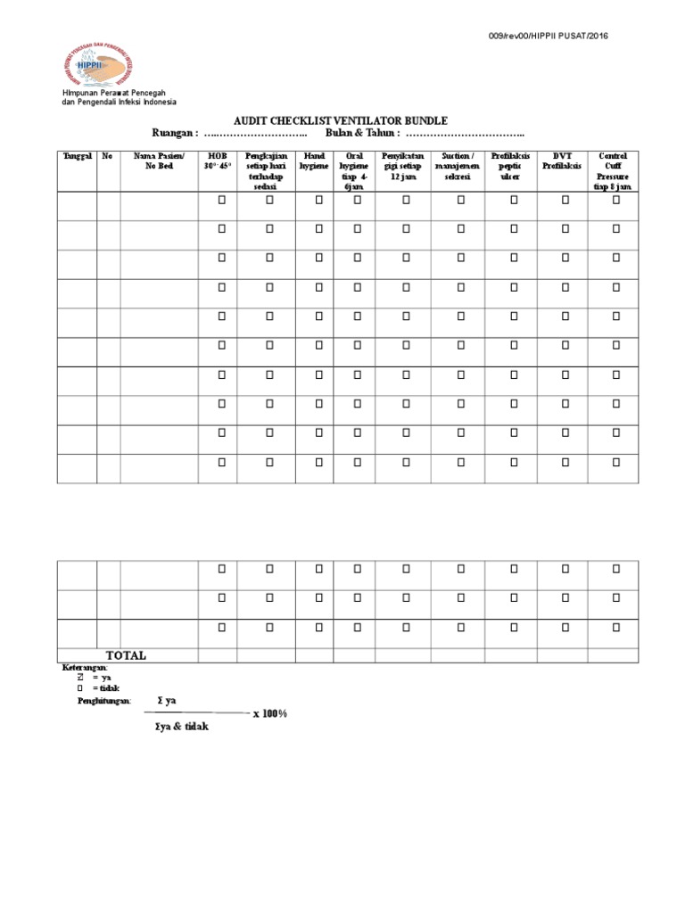 elfbar elfa master akku VAP Bundle Audit Checklist 2023 | PDF | Clinical Medicine