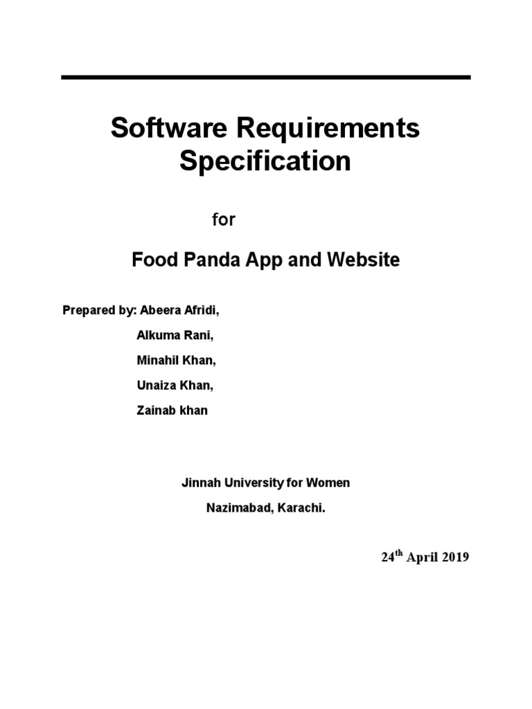 SOFTWARE REQUIREMENTS SPECIFICATION EXAMPLE FOR MOBILE APPLICATIONS visual data 2