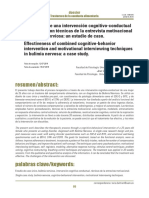 Efectividad intervención CBT-EM bulimia nerviosa