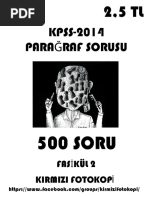 500 PARAĞRAF Sorusu