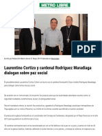 Laurentino Cortizo y Cardenal Rodríguez Maradiaga Dialogan Sobre Paz Social - Metro Libre