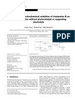 Efficient Photoelectrochemical Oxidation of Rhodamine B on Metal Electrodes Without Photocatalyst or Supporting Electrolyte