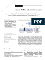 Electrochemical Removal of Nitrate in Industrial Wastewater