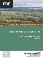 Underground Cable Costs Report