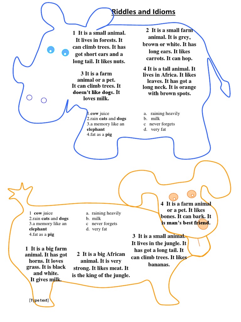 Riddles and Idioms: Elephant | PDF | Animals And Humans | Nature