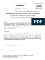 Assessment of Uncertainty in Urban Traffic Noise Measurements