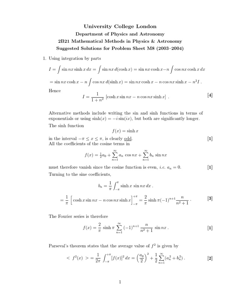 Solutions for Mathematical Methods in Physics | PDF | Sine ...