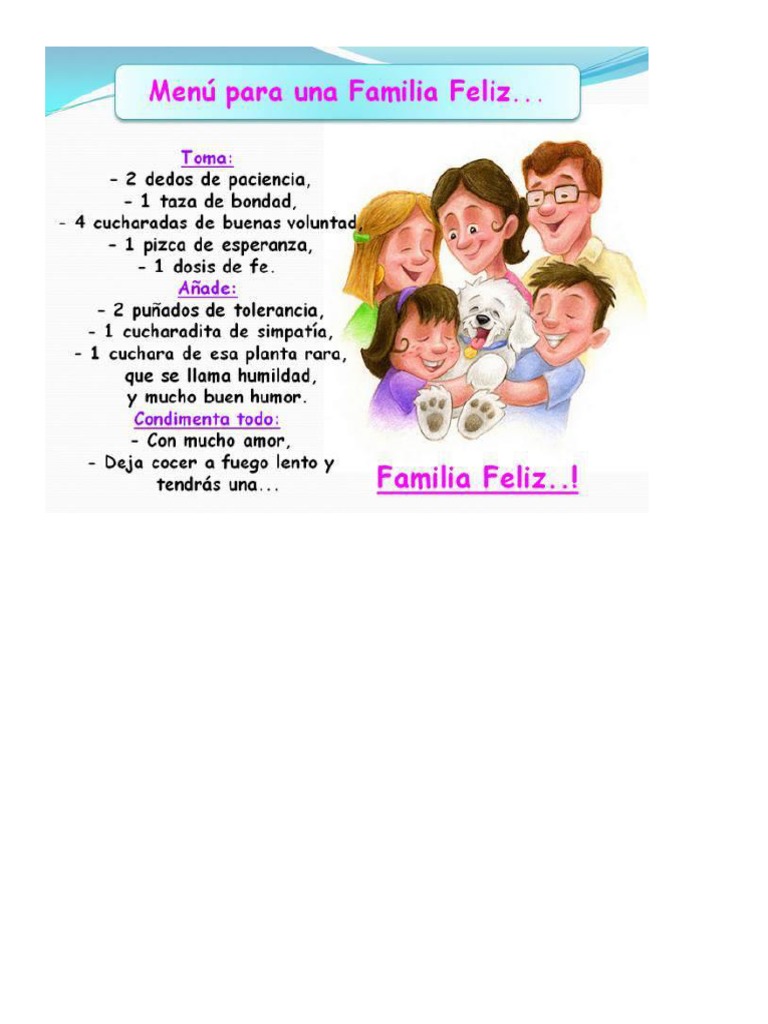 Receta para Una Familia Feliz | PDF