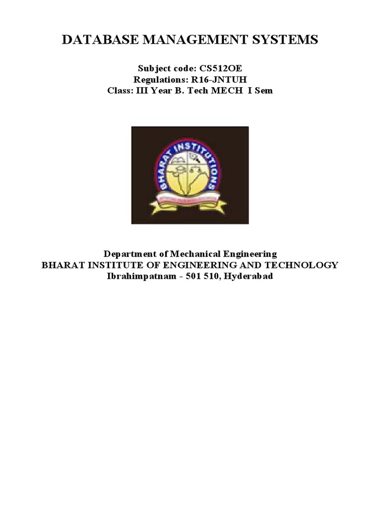 Database Management Systems PDF | PDF | Relational Database | Databases
