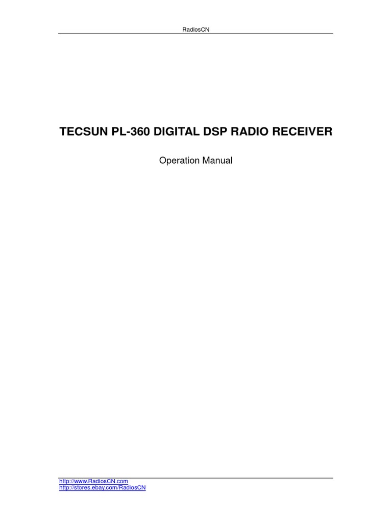 Tecsun Pl360 Manual Pdf Radio Frequency Modulation