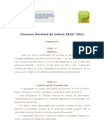 Concurso Nacional de Leitura 2010-2011- Regulamento