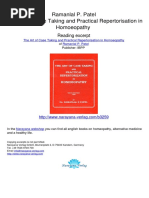 The Art of Case Taking and Practical Repertorisation in Homoeopathy Ramanlal P Patel.03259 2analysis and Evaluation of Symptoms