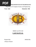 Data Base Management System Lab