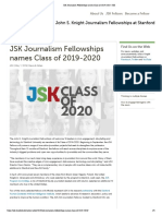 JSK Journalism Fellowships Names Class of 2019-2020 _ JSK
