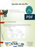 Sinterización de Zn/Pb: Proceso de aglomeración para mezclas de minerales