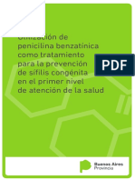 Tratamiento con penicilina benzatínica para prevención de sífilis congénita en el primer nivel de atención