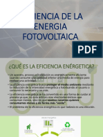 Eficiencia de La Energia Fotovoltaica