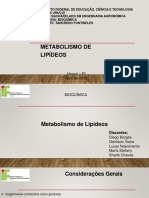 Metabolismo de Lipídeos