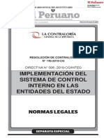 Implementación Del Sistema de Control Interno en Las Entidades Del Estado