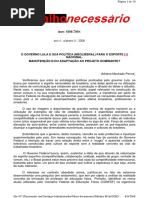 Texto - o Governo Lula e Sua Política (Neoliberal) Para o Esporte Nacional