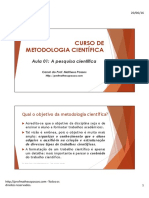 Curso Metodologia Cientifica Aula 011 PDF