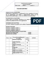 Modelo - Plan de Auditoria