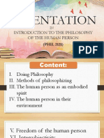 Orientation: Introduction To The Philosophy of The Human Person