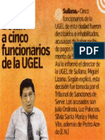 Botan a Funcionarios de Ugel