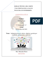 Administración por valores en enfermería