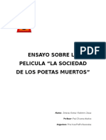 Ensayo La Sociedad de Los Poetas Muertos