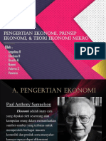 Pengertian Ekonomi, Prinsip Ekonomi, & Teori