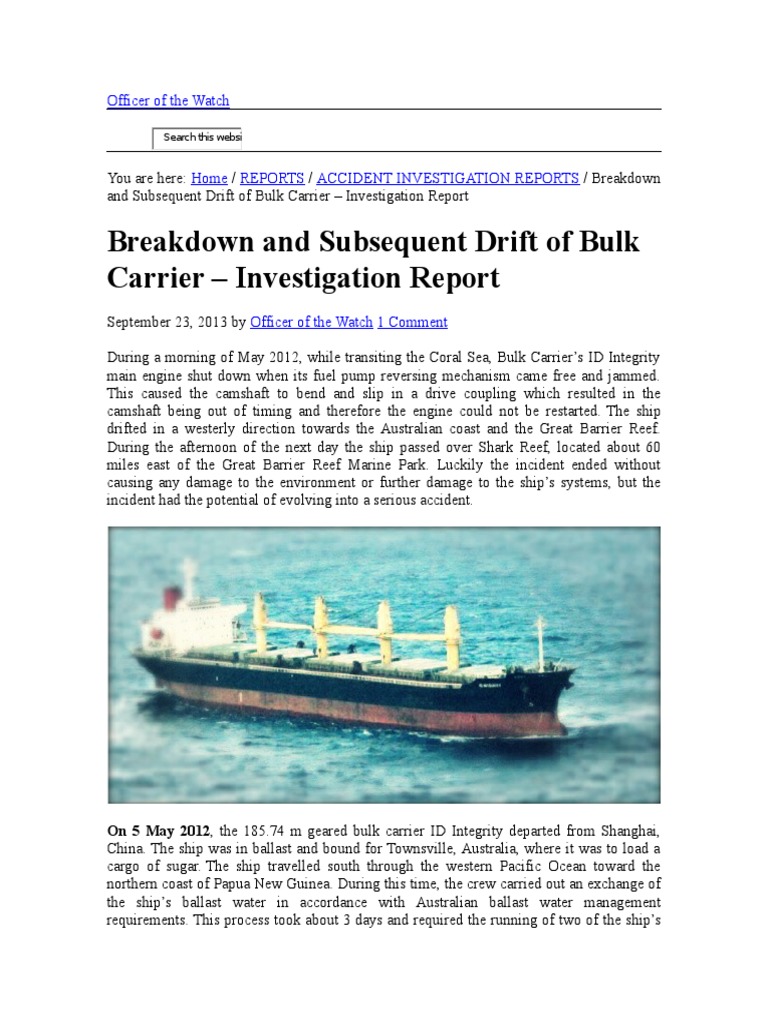 Officer of The Watch Breakdown | PDF | Ships | Marine Propulsion