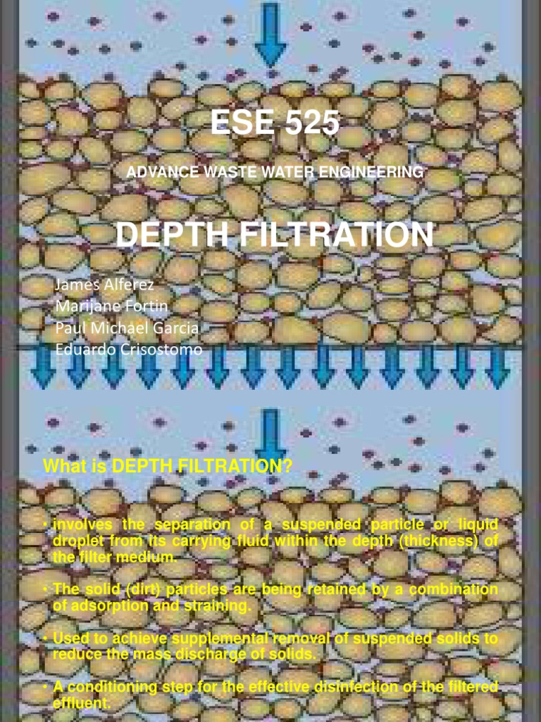 Depth Filtration PDF Filtration Chemical Engineering