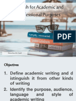 English For Academic and Professional Purposes: Mariechris M. David