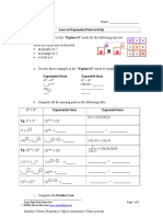 Exponents Laws Print Act