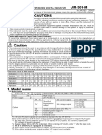 JIR-301-M Safety Precautions: Instruction Manual Micro-Computer Based Digital Indicator