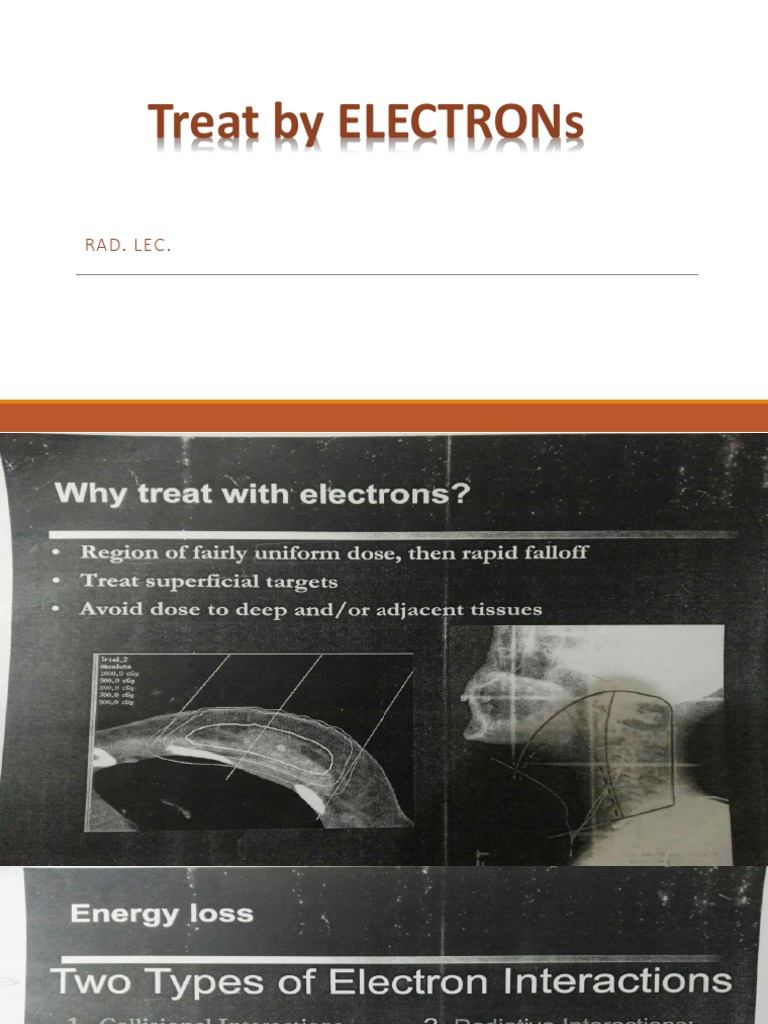 Treating with Electrons in Radiation Therapy | PDF