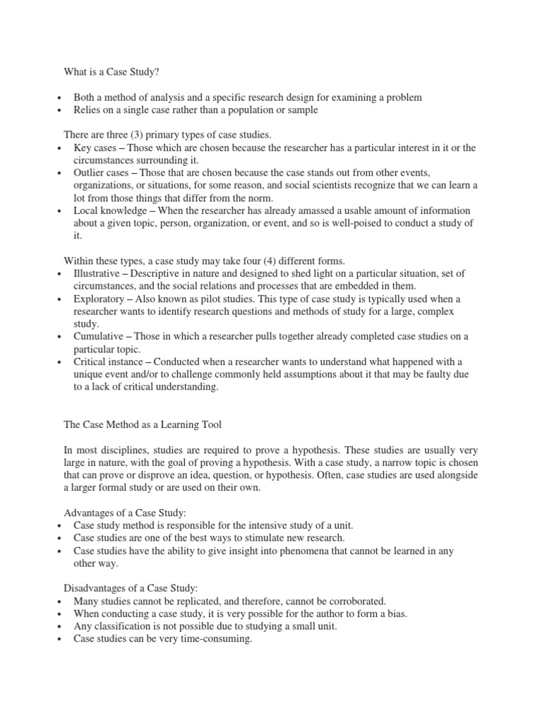 What Is A Case Study | PDF | Case Study | Research Design