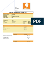 Swiggy payslip for Gautam P in May 2019