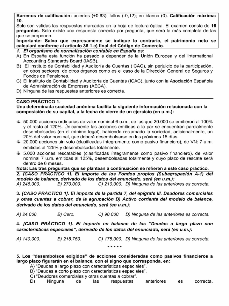 Examen Contabilidad Financiera Superior Ade Uned Pdf