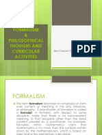 Formalism & Philosophical Thought and Curricular Activities: Ben Gabriel G. Maghuyop