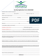 Membership Application Form 2019-2020