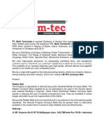 PT. Multi Technindo Supplying Industrial Belts & Equipment