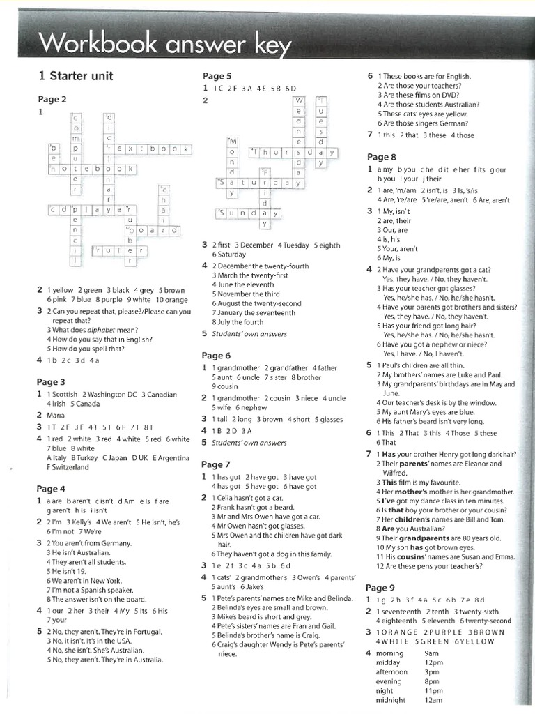 2nb Gateway A2 Workbook Key Pdf