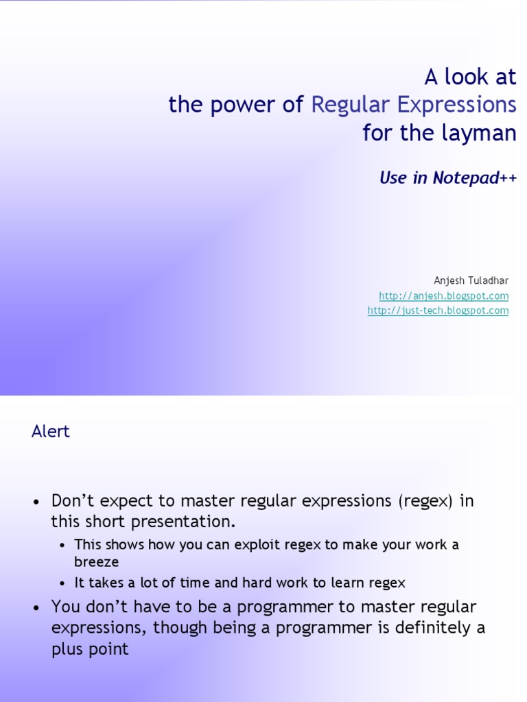 Mastering Regex in Notepad++ | PDF | Regular Expression | Computer ...