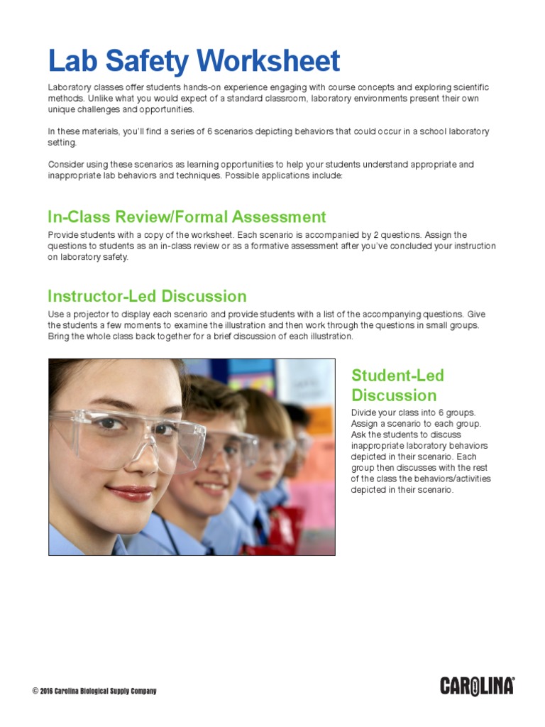 Lab Safety Worksheet | PDF | Laboratories | Nature